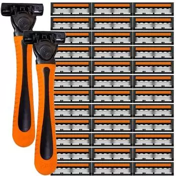 Высококачественная сменная ручка общего назначения с 3-слойной головкой бритвы, новый дизайн, трехслойная двухцветная головка бритвы для мужчин