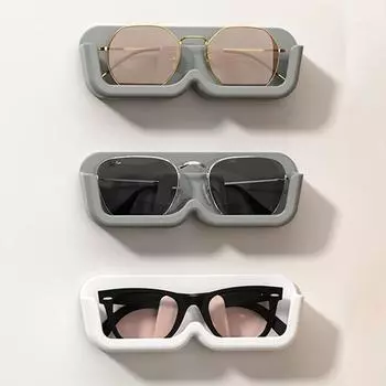 Высококачественная стеклянная витрина, ящик для хранения очков, настенная перфорированная бесплатная стойка для хранения солнцезащитных очков, солнцезащитные очки, уборка дома серый