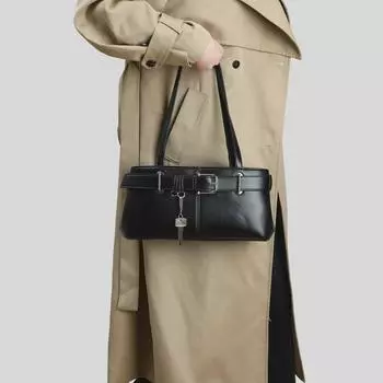 Высококачественная сумка-багет из натуральной кожи в стиле ретро – универсальная женская сумка через плечо и в ручную кладь грязно-белый