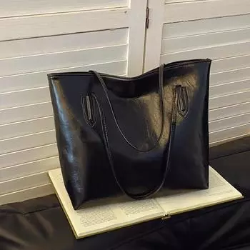 Высококачественная сумка большой вместимости для женщин на осень и зиму, новая модная сумка-тоут для женщин, универсальная сумка через плечо в стиле ретро