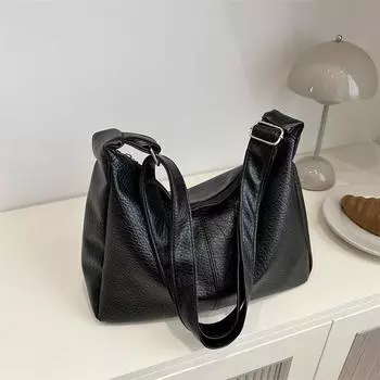 Высококачественная сумка большой вместимости, женская модная сумка через плечо, популярная универсальная сумка-ведро для поездок на работу коричневый