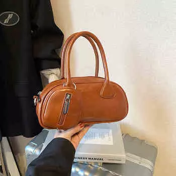 Высококачественная сумка-боулинг Sense для женщин, модные небольшие сумки для поездок на работу, зимняя винтажная женская сумка через плечо