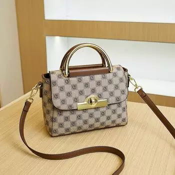 Высококачественная сумка через плечо с принтом, нишевый дизайн для женщин, небольшая квадратная сумка для ношения в руке и вместительная сумка на одно плечо для поездок на работу