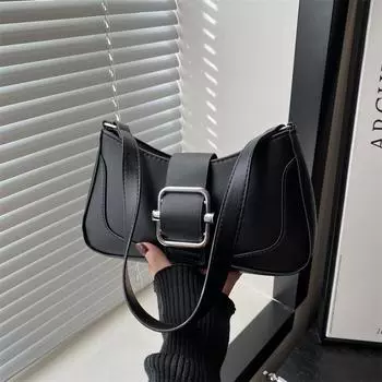 Высококачественная сумка через плечо, сумка-багет в иностранном стиле, модный темперамент, сумка через плечо, для поездок на работу коричневый