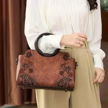 Высококачественная сумка для мамы с вышивкой из бриллиантов, новая ретро-сумка в китайском стиле для свекрови на одно плечо через плечо
