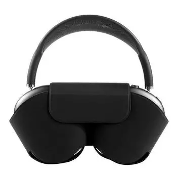 Высококачественная сумка для наушников из искусственной кожи с защитой от царапин, защитный чехол для гарнитуры Airpods Max чёрный