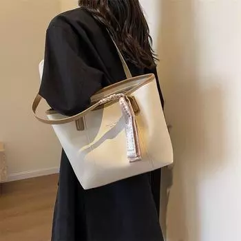 Высококачественная сумка для поездок на работу и обратно, большая вместимость, новая женская сумка, повседневная и модная универсальная сумка через плечо, модная сумка-тоут