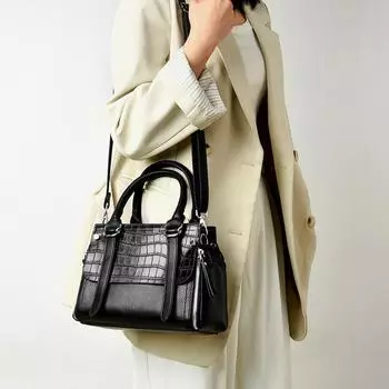 Высококачественная сумка из крокодиловой кожи и роскошная женская и мужская модная сумка-тоут через плечо