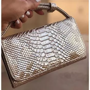 Высококачественная сумка-клатч из искусственной кожи для женщин, роскошный золотой клатч-кошелек в виде змеи, сумки-мессенджеры для девочек