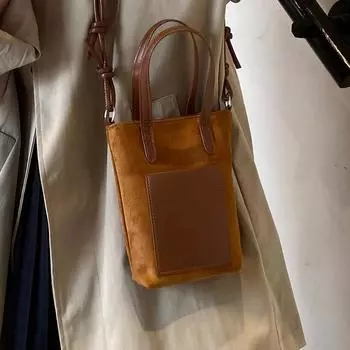 Высококачественная сумка-мессенджер для мобильного телефона, женская сумка-мессенджер 2024 года, осень-зима, новая модная универсальная матовая ретро-сумка кофейный