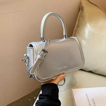 Высококачественная сумка, модная, через плечо, женская сумка через плечо, в иностранном стиле, универсальная, женская, корейская версия, нишевая, маленькая, квадратная сумка чёрный