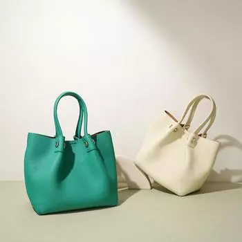 Высококачественная сумка-тоут из натуральной кожи для поездок на работу, женская классическая мини-сумка-ведро с застежкой-защелкой, модные универсальные сумки