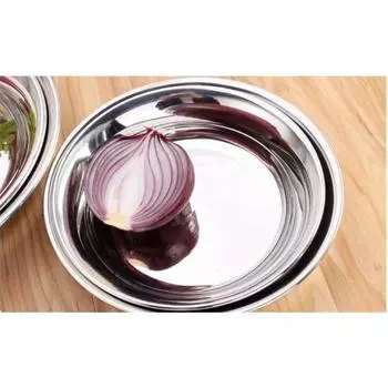 Высококачественная тарелка из нержавеющей стали 304 для супа, фруктов, десерта, прочная посуда, миски, кухонные принадлежности, рыбная тарелка bandeja