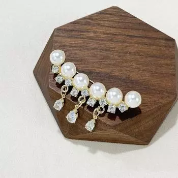 Высококачественная темпераментная брошь с бахромой из жемчуга, изысканный свитер, костюм, корсаж, аксессуары, фиксированная одежда, анти-светоотражающая булавка для женщин