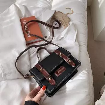 Высококачественная текстурированная классическая однотонная сумка через плечо для женщин, модная маленькая квадратная сумка через плечо хаки