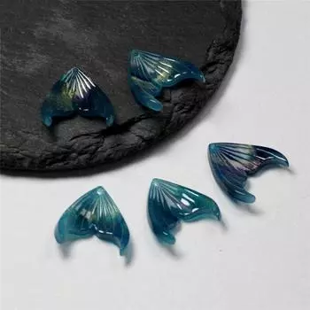 Высококачественная трехмерная шпилька для волос 10 шт., модные ювелирные изделия, аксессуары ручной работы 17x19 мм, бусины «рыбий хвост», аксессуары, ацетатная пластина, резная 10pcs about 17x19mm