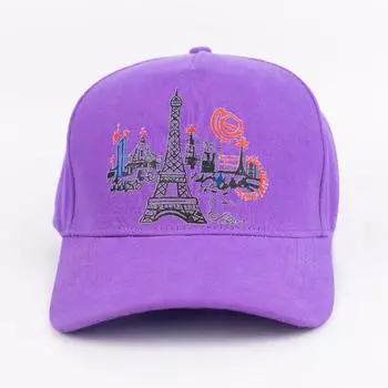 Высококачественная унисекс-кепка Eiffel Vibe - фиолетовая бейсболка нового цвета, модные регулируемые шляпы для отдыха для мужчин и женщин Adjustable фиолетовый