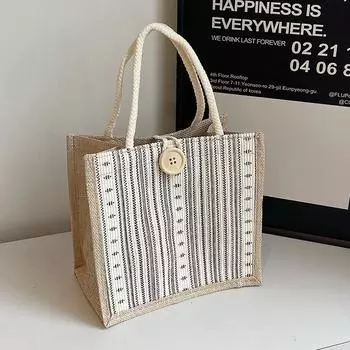 Высококачественная универсальная льняная сумка большой вместимости для студентов, отправляющихся на занятия, женская сумка для поездок на работу