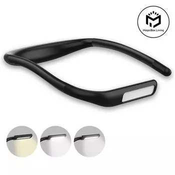 Высококачественная USB-лампа для чтения, шейный светильник, перезаряжаемый, без помощи рук, прочный светодиод для кемпинга, ремонта, освещения, ночника для чтения чёрный