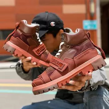 Высококачественная весенняя новая поставка мужская повседневная обувь модные высокие кроссовки мужские нескользящие износостойкие туфли смешанные цвета 45 41