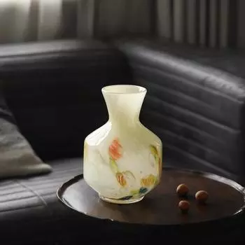 Высококачественная винтажная стеклянная ваза Fenton Jade Amber, украшение для гостиной, стеклянная ваза, керамическая ваза