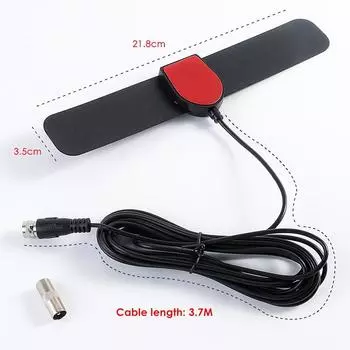 Высококачественная внутренняя телевизионная антенна DVB T2 ATSC 1080P Цифровой усилитель Спутниковый приемник с высоким коэффициентом усиления Встроенная автомобильная антенна чёрный