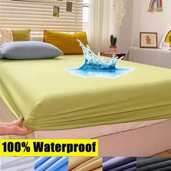 Высококачественная водонепроницаемая простыня, наматрасник, однотонная простыня с эластичной резинкой по всему периметру, простыня без наволочек 80x200+30cm Only A Sheet