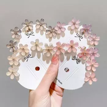 Высококачественная заколка для волос с цветком, мини-маленькая заколка, женская летняя заколка для боковой челки, заколка для сломанных волос, головной убор, темпераментная заколка для волос