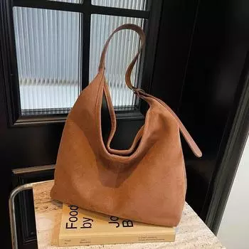 Высококачественная замшевая осенняя дизайнерская сумка на молнии, однотонная, модная, мягкая, простая сумка через плечо