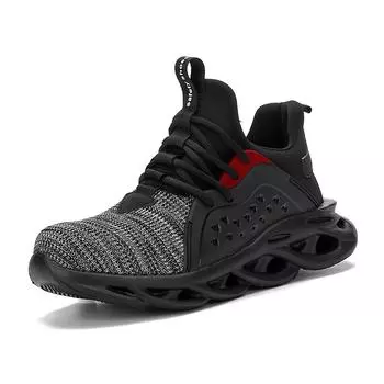 Высококачественная защитная обувь для улицы, удобная дышащая водонепроницаемая защитная обувь для мужчин 40 чёрный