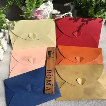 Высококачественная жемчужная бумага для тиснения в западном стиле, усиленные приглашения на свадьбу, поздравительные открытки, подарочные конверты по индивидуальному заказу 5PCS розовый