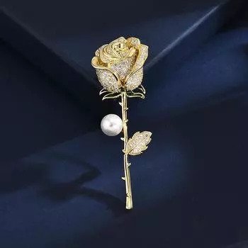 Высококачественная жемчужная трехмерная брошь в виде розы, женская белая универсальная булавка, декоративный корсаж для костюма