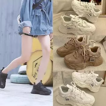 Высококачественная женская обувь 2024 года, осень, новые туфли для папы, толстая подошва, мягкая кожа, сто одинарных туфель 35 чёрный