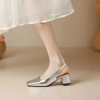 Высококачественная женская обувь Baotou женские сандалии модные слипоны однотонные женские летние босоножки на каблуках женские 35