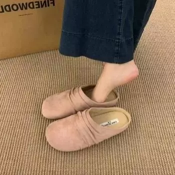 Высококачественная женская обувь Baotou женские тапочки модные однотонные повседневные тапочки женские тапочки с открытой пяткой плоские тапочки 35