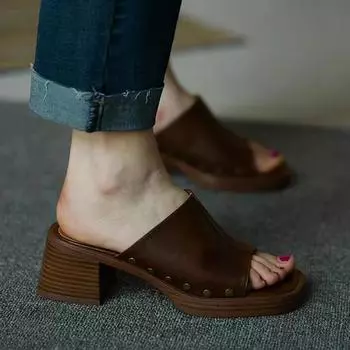 Высококачественная женская обувь, женская обувь, босоножки на среднем каблуке, туфли, повседневная обувь, летняя одежда, 34 чёрный