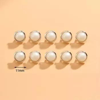 Высококачественная женская одежда с перламутровыми пуговицами, рубашки, декоративные пуговицы, универсальные юбки, изысканные пуговицы, белый цвет. 15 #[10 pearls]