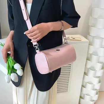 Высококачественная женская сумка большой вместимости, новый летний нишевый дизайн 2023 года, женская сумка через плечо, популярная цилиндрическая сумка