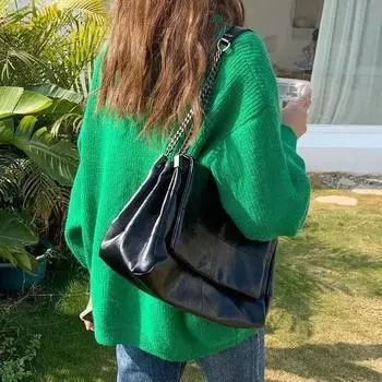 Высококачественная женская сумка через плечо из искусственной кожи, модельерская женская сумка-мессенджер, новая роскошная женская сумка через плечо большой вместительности чёрный