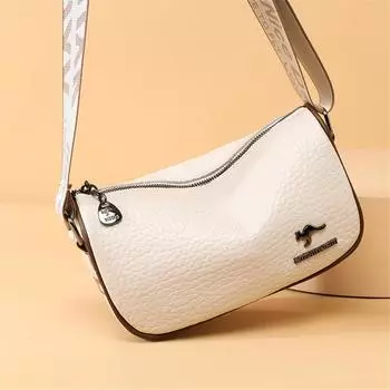 Высококачественная женская сумка через плечо из натуральной коровьей кожи, модная маленькая сумка-мессенджер, женская сумка через плечо из воловьей кожи и кошелек хаки