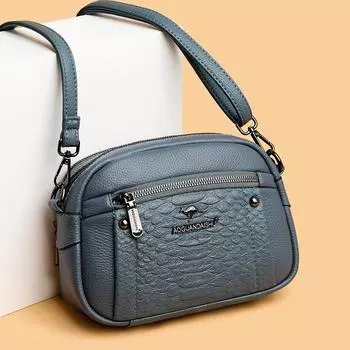 Высококачественная женская сумка через плечо из натуральной кожи класса люкс из коровьей кожи