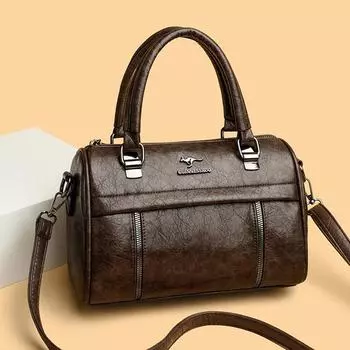 Высококачественная женская сумка через плечо из вощеной масляной кожи, повседневная большая вместительная дизайнерская роскошная женская сумка, новая