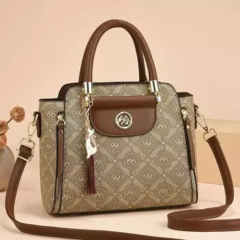 Высококачественная женская сумка из кожи с ретро-принтом, роскошная дизайнерская женская сумка из Бостона, сумки через плечо большой емкости
