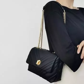 Высококачественная женская сумка из кожи с ромбовидным узором, женская сумка большой вместимости, сумка на цепочке для поездок на работу 31.5*9*20CM