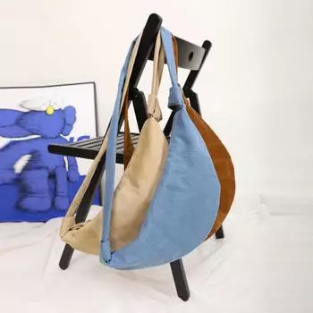 Высококачественная женская сумка-мессенджер Croissant из цельного холста хаки