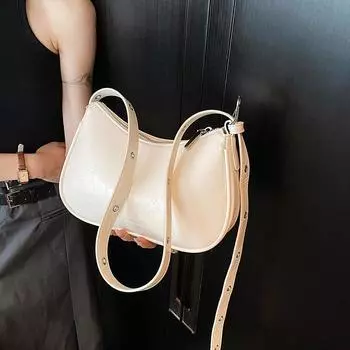 Высококачественная женская сумка подмышки в западном стиле, новинка 2023 года, летняя модная сумка через плечо, универсальная маленькая квадратная сумка на одно плечо