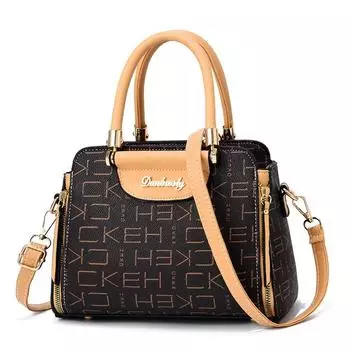 Высококачественная женская сумка с принтом, модная сумка-тоут большой вместимости, контрастного цвета, женская сумка через плечо