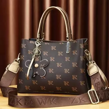 Высококачественная женская сумка с принтом, новые женские сумки большой вместимости, сумка через плечо для мам среднего возраста, женская сумка-тоут