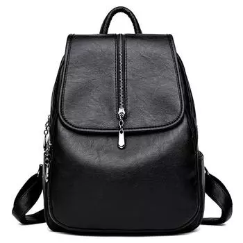 Женский рюкзак из натуральной кожи синий