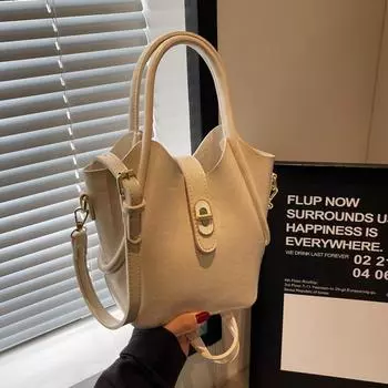 Высококачественная женская сумка весна 2024 года, новая женская сумка, универсальная сумка-ведро, дорожная сумка через плечо на одно плечо